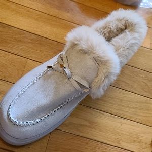Treadi fur slip on boots Clearance